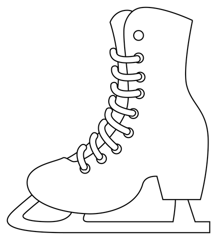 Ice Skate Coloring Page